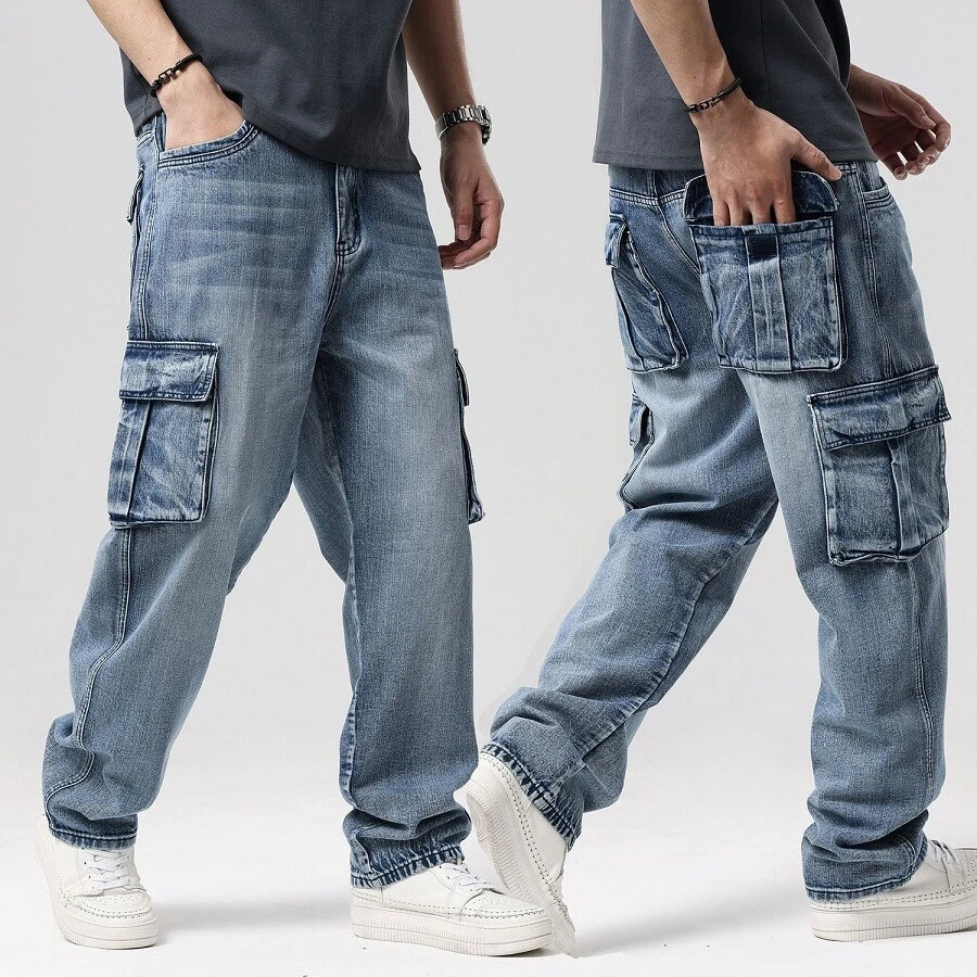Demin Cargo Pants